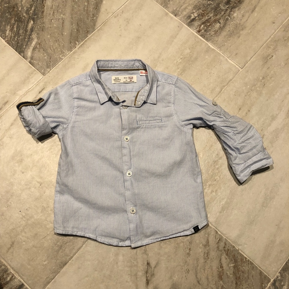 Zara Baby Boy collection button down. 12/18 M